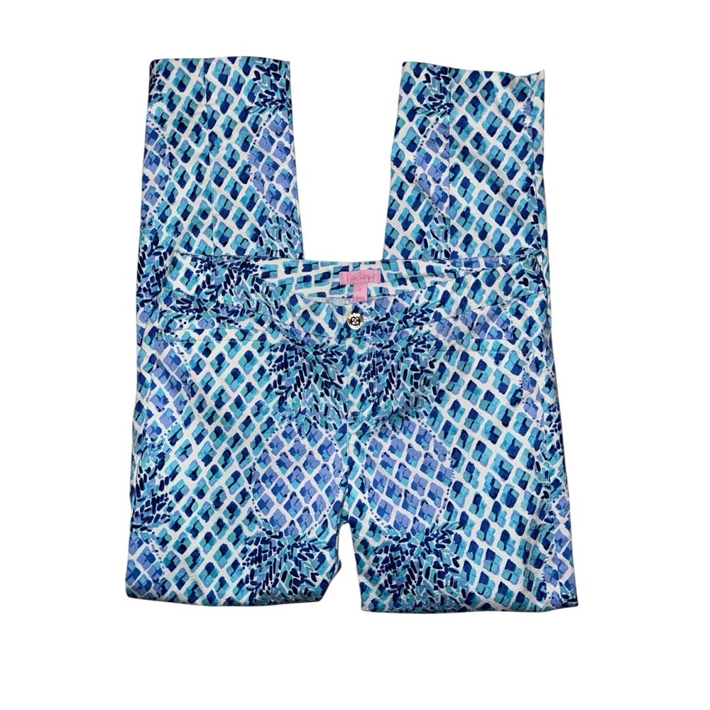 Lilly Pulitzer Womens Kelly Alotta Colada Pants Sz  6 Cropped Ankle Resortwear‎